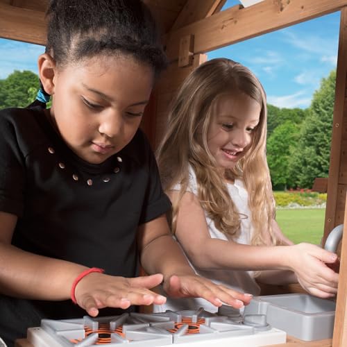 Scenic Heights Elevated Cedar Wooden Kids Playhouse with Play Kitchen