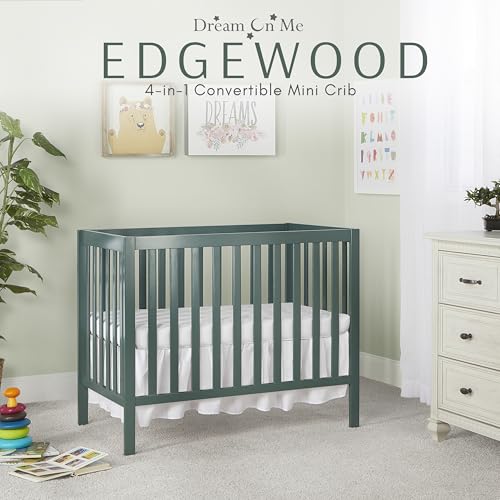 4-in-1 Convertible Mini Crib with Changing Table