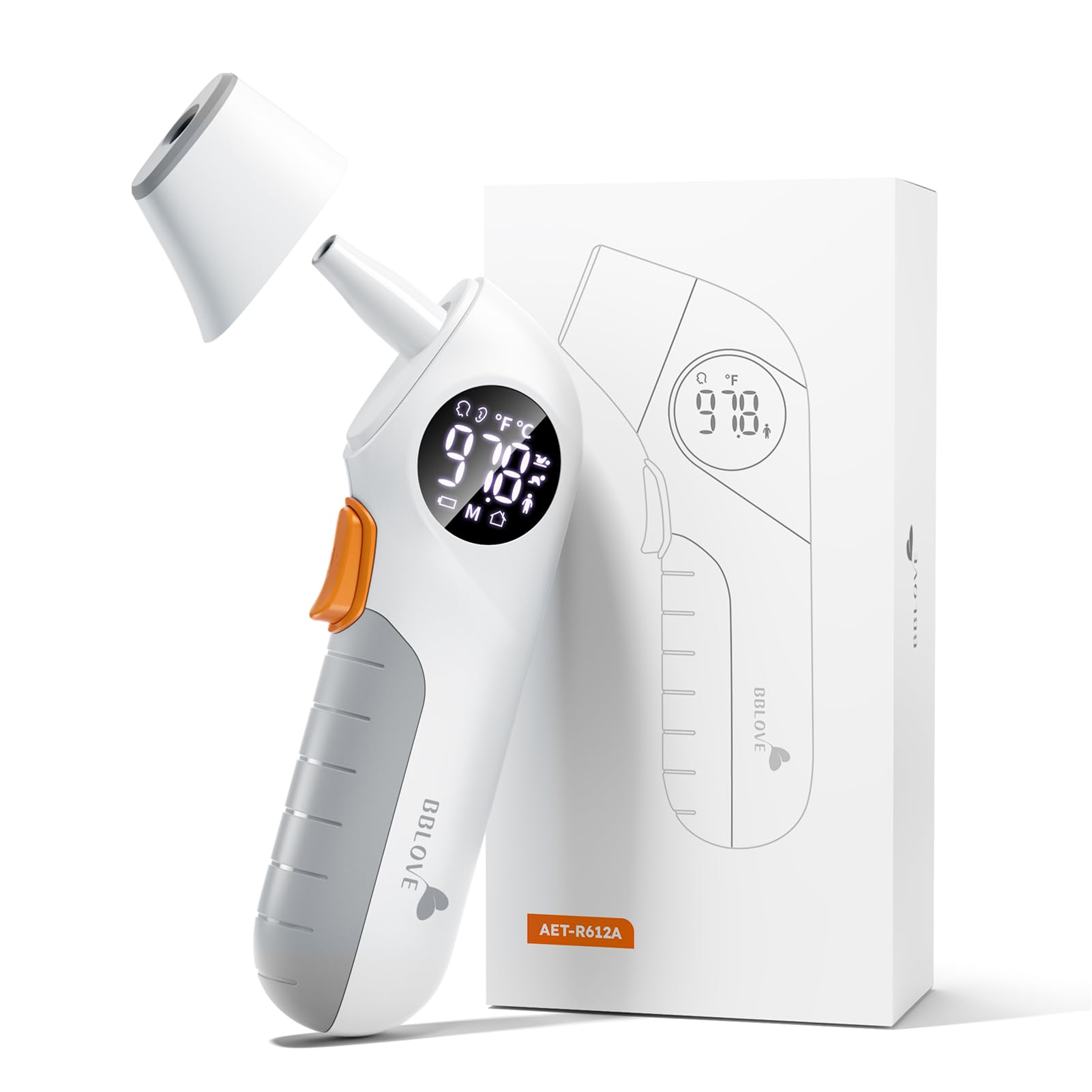 Touchless Forehead and Ear Thermometer, High Accuracy Baby Thermometer