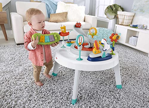 Baby to Toddler Toy 2-In-1 Sit-To-Stand Activity Center with Music Lights and Spiral Ramp