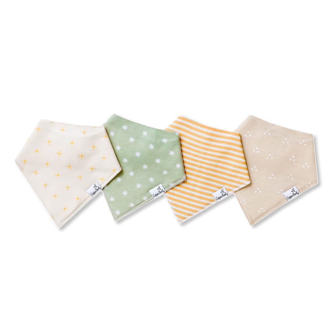 4 Pack Soft Cotton Baby Bibs for Drooling and Teething