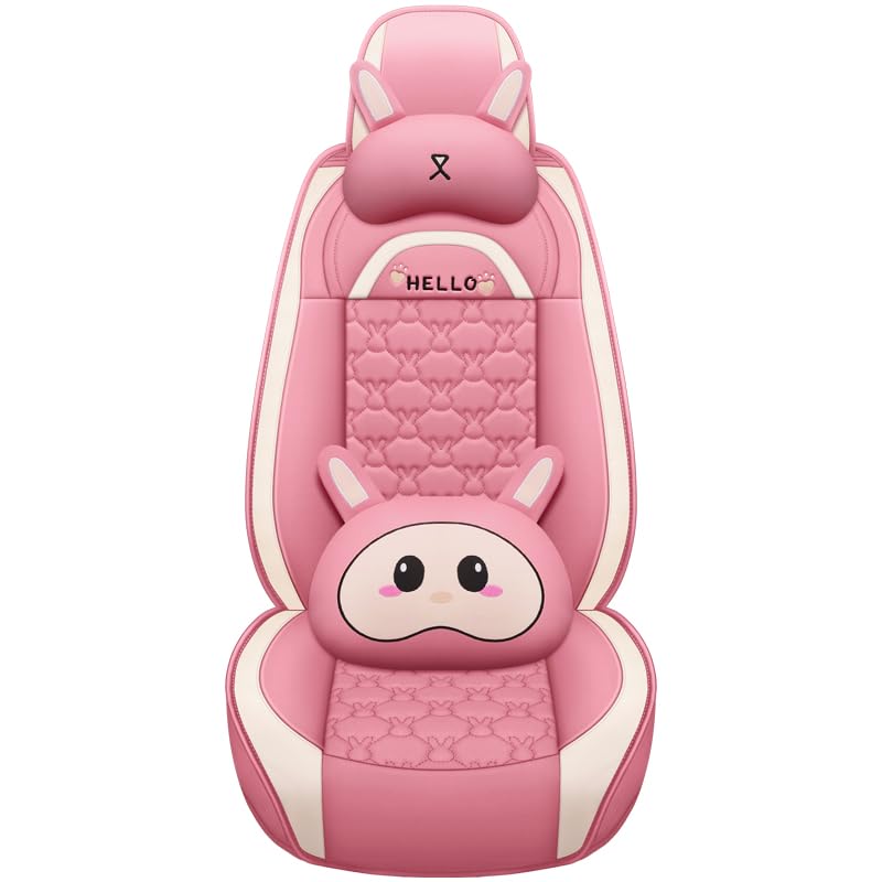 Cute Cartoon Rabbit Comfortable Car Seat Covers with Waterproof PU