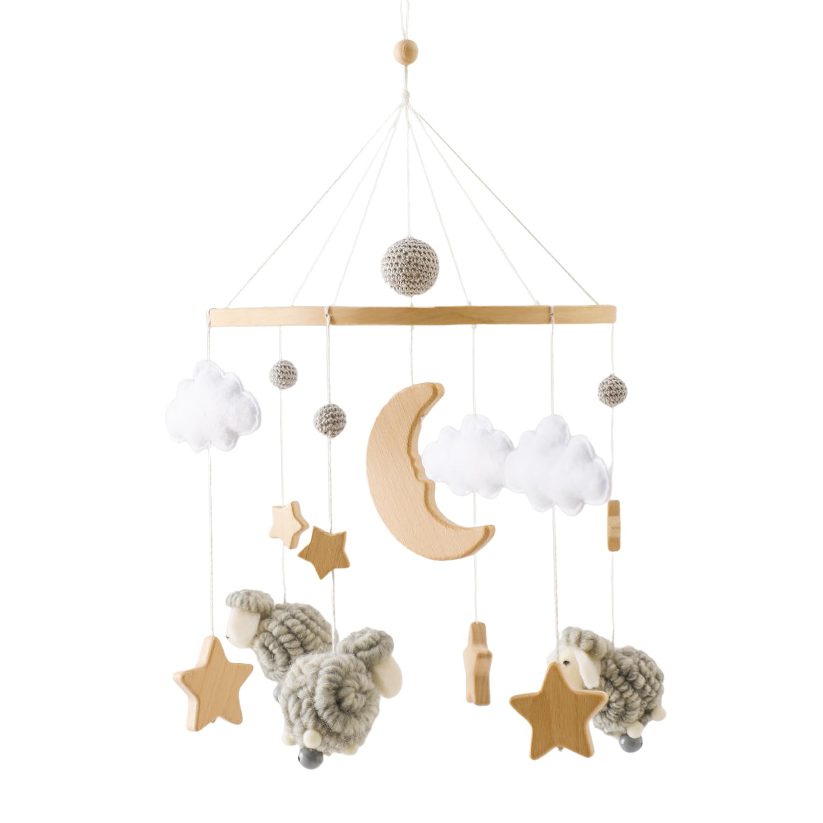 Baby Mobile for Crib, Montessori Baby Crib Mobile for Boys Girls for Bassinet