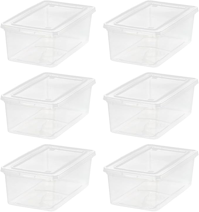2 Qt. Plastic Storage Bins Containers with Lids, 4 Pack, Small Sensory Bin
