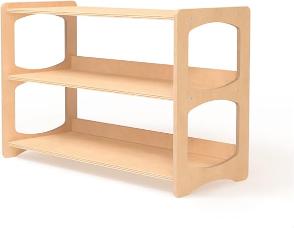 Montessori Bookshelf for Toddlers - Toy Storage Shelf Organizer for Nursery