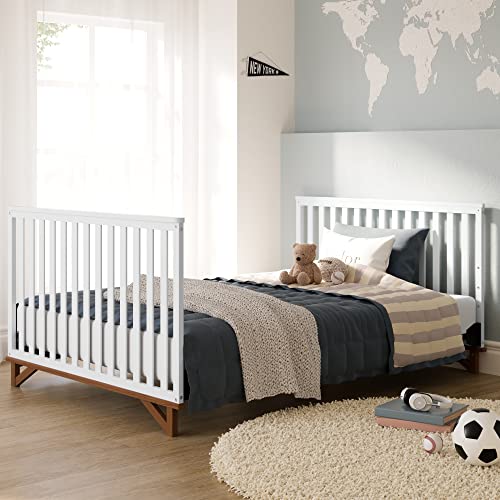 Santa Monica 5-in-1 Convertible Crib with Two-Tone Design