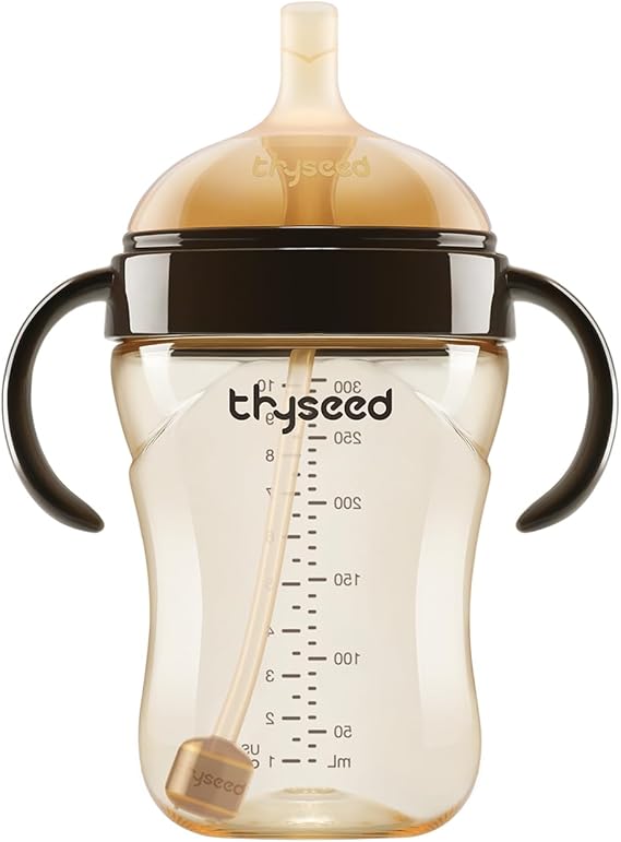 Weighted Straw Cup with Handles Toddlers Transition Bottles to Sippy