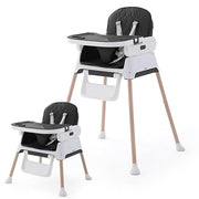 3 in 1 Portable Baby High Chair for Babies and Toddlers, Adjustable Convertible