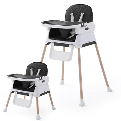 3 in 1 Portable Baby High Chair for Babies and Toddlers, Adjustable Convertible