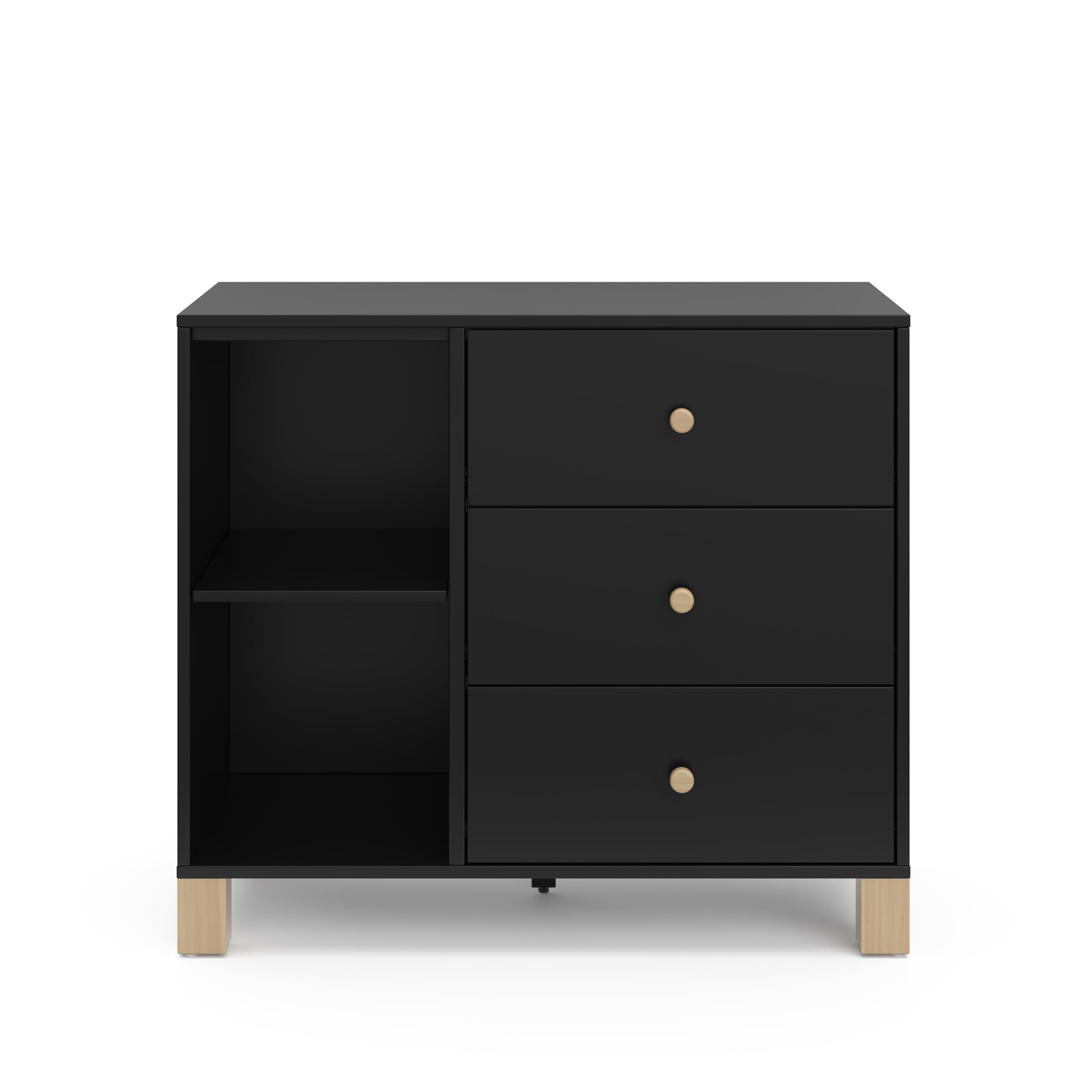 California 3 Drawer Combo Dresser (Black with Driftwood) – GREENGUARD Gold Certified