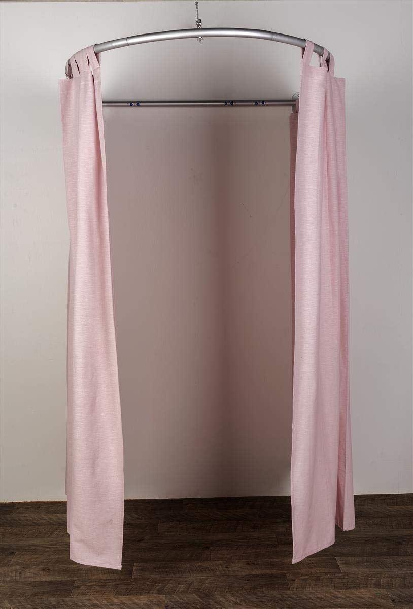 Retail Dressing Room Kit, Semi-Circle, Aluminum Curtain Rod
