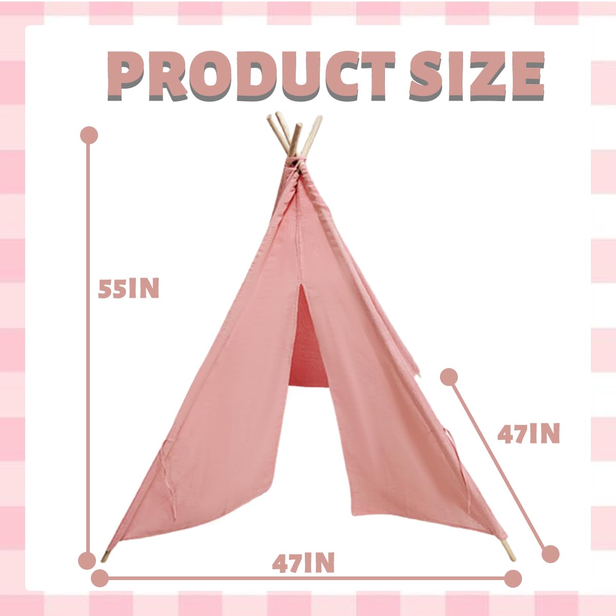 Kids Teepee Tent Set 6 Pack Indoor Outdoor Play Tent