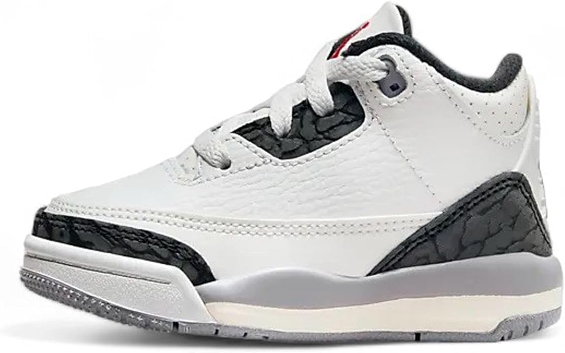 Jordan Toddler's 3 Retro Cement Grey Summit White/Fire Red (DM0968 106) - 7