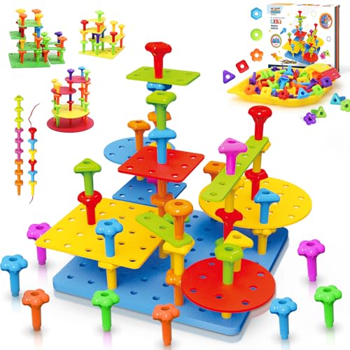 Toy set 73Pcs DIY Building Stacking Toys for Kids 3-6 Years Old