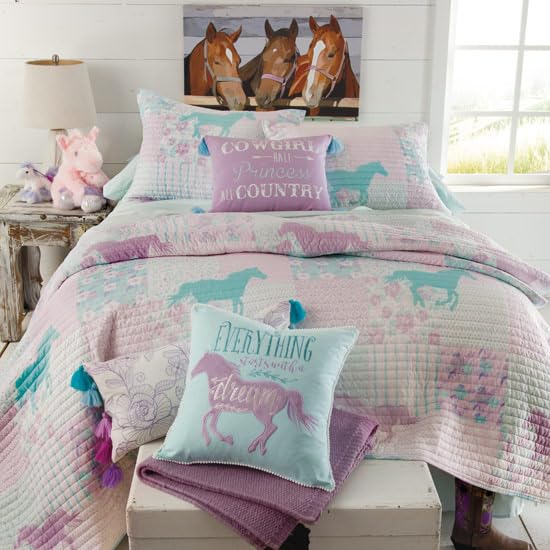 Cowgirl Princess Pony Patchwork Bedding Set Queen