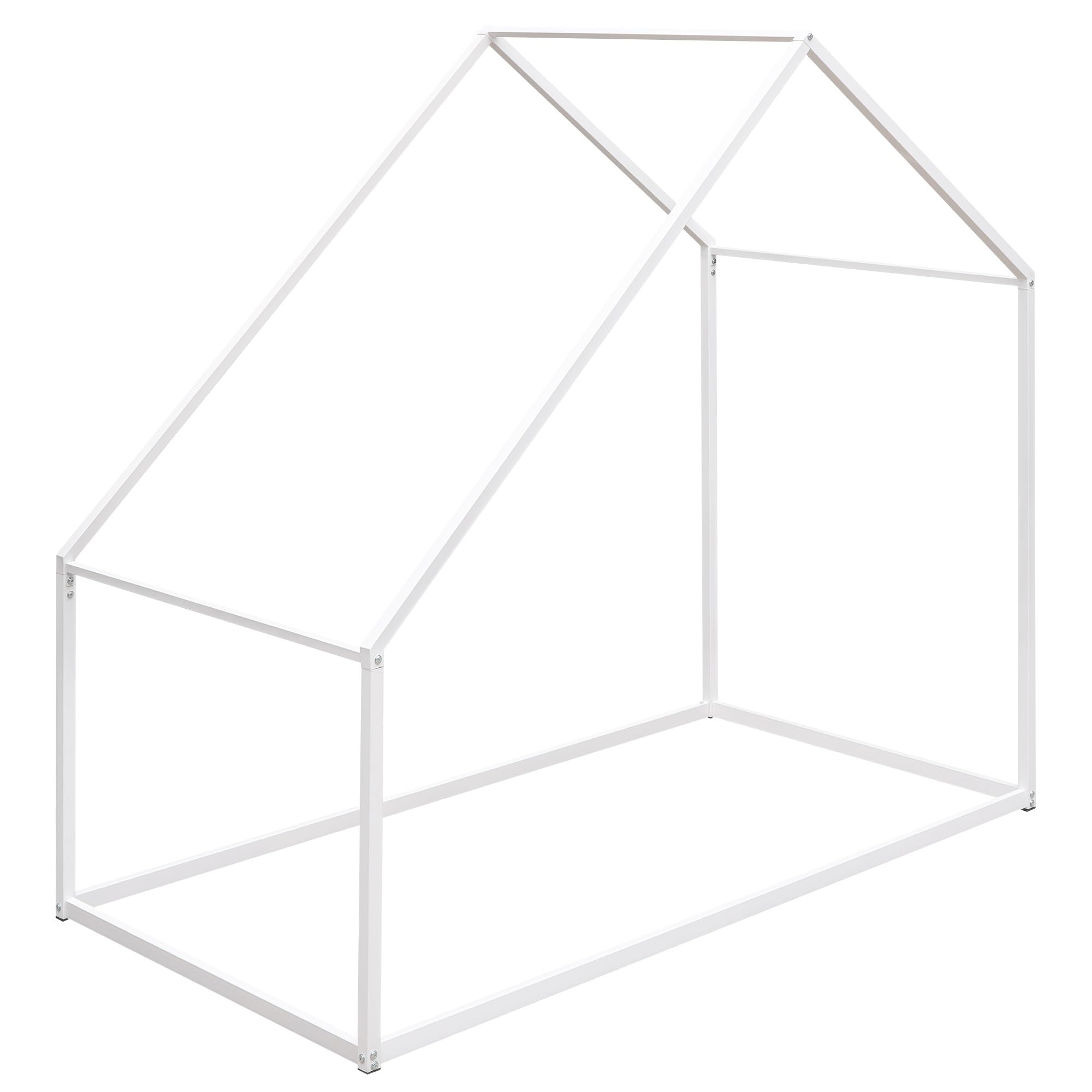 Twin Size Metal House Bed Kids,Minimalist Design