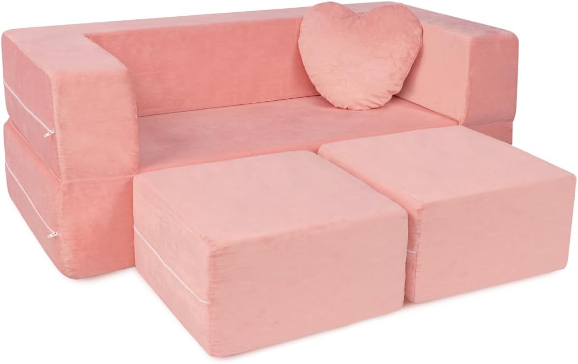 Couch - Modular Kids Sofa for Toddler and Baby Playroom/Bedroom