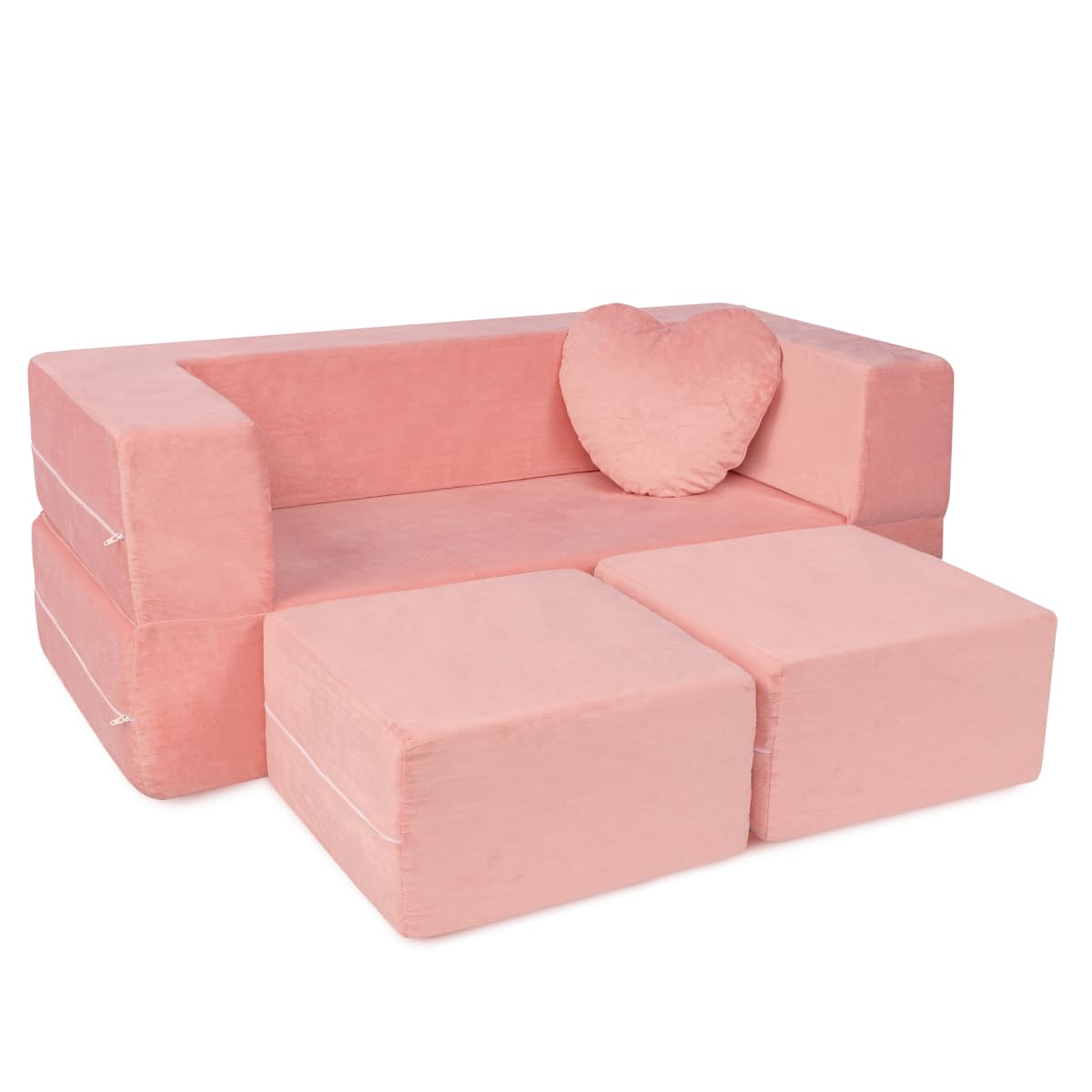 Modular Kids Sofa with Washable Cover and Bonus Pillow