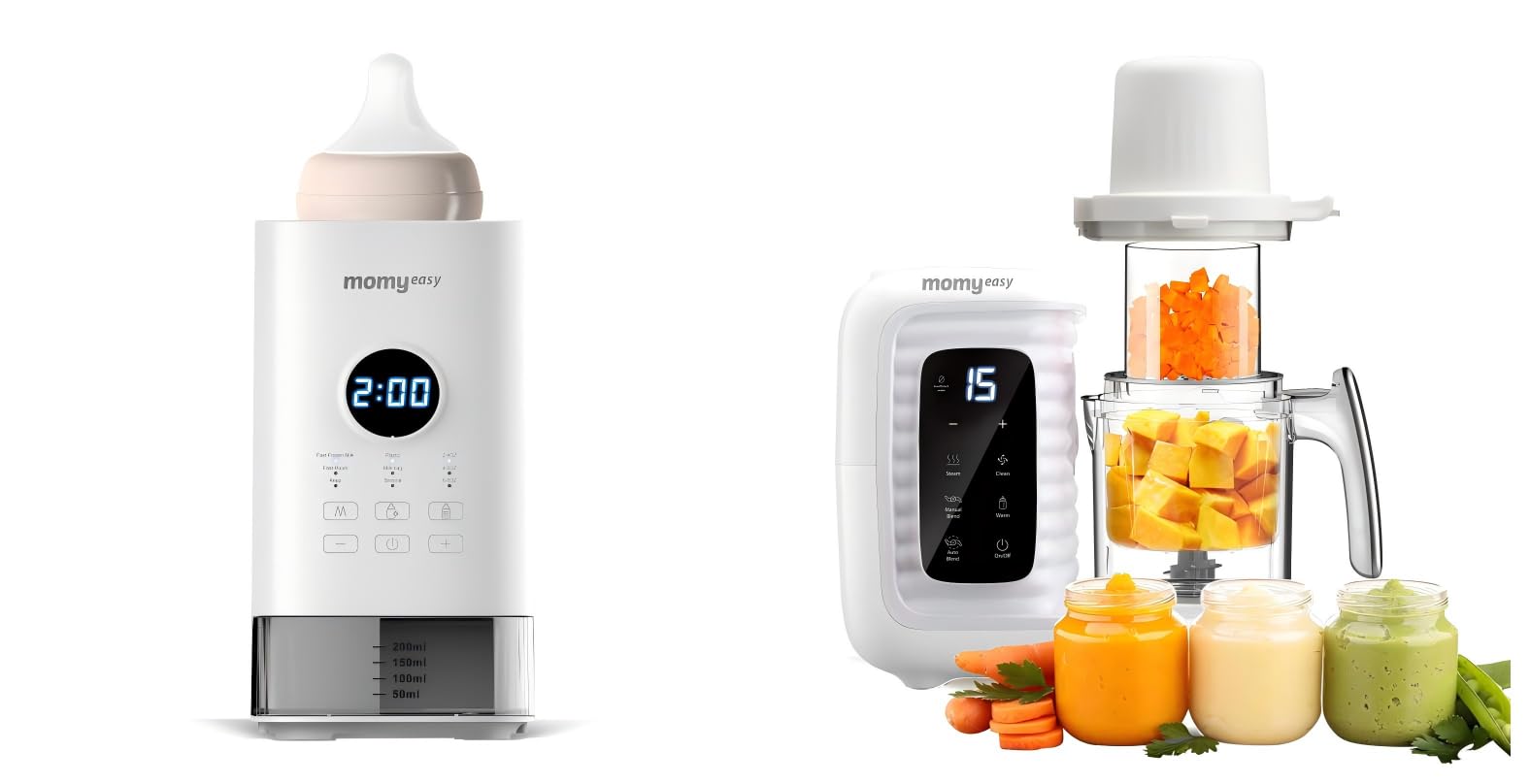 Baby Bottle Warmer and Baby Food Maker Bundle