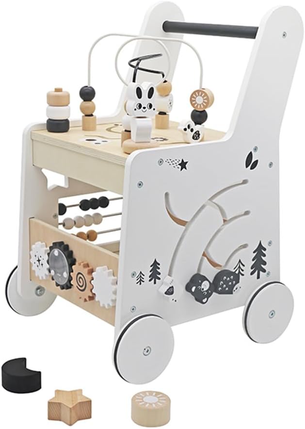 Wooden Baby Walker - 5in1 Montessori Activity Cubes