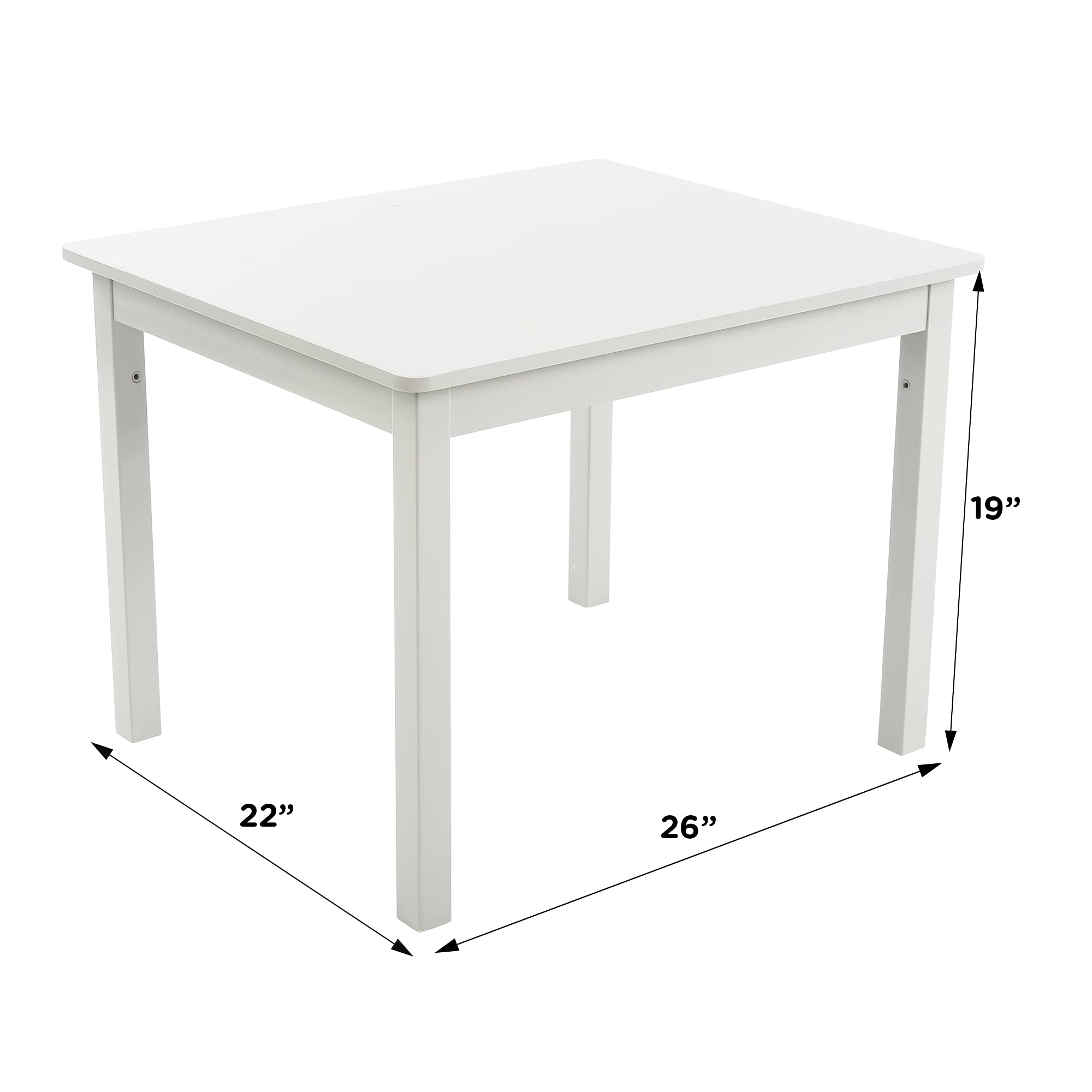 Kids Wooden Table and 4 Chairs Set