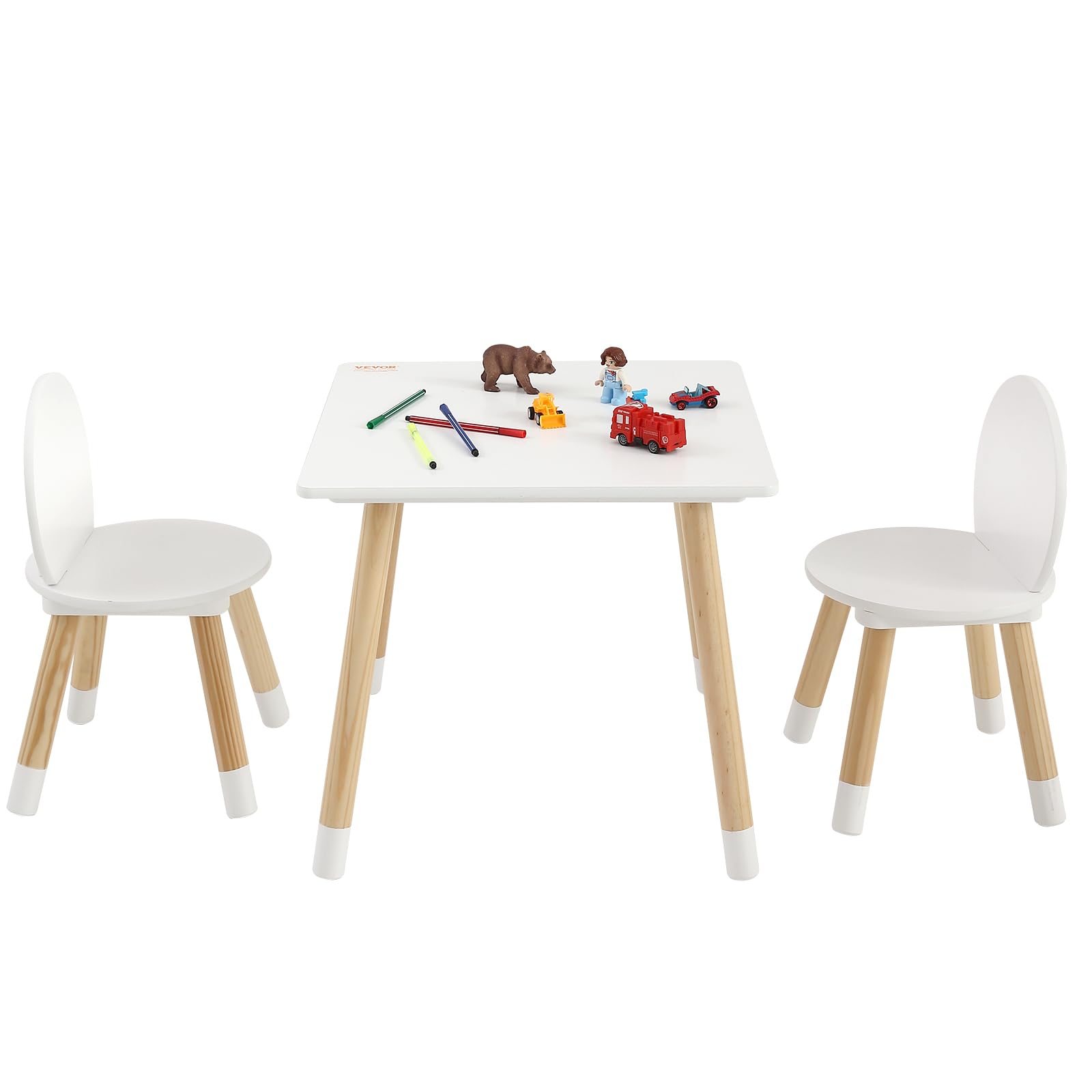 Kids Table and Chairs, Toddler Table and Chair Set, Children Wooden