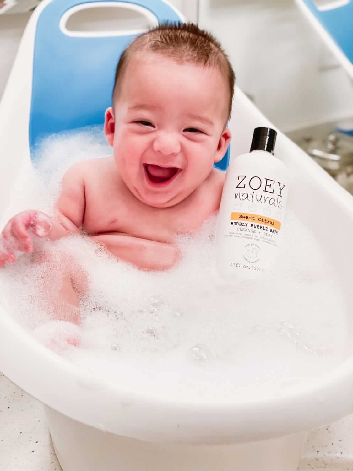 Sweet Citrus Bubble Bath for Kids & Babies - Organic Tear-Free, Non-Toxic Toddler Soap
