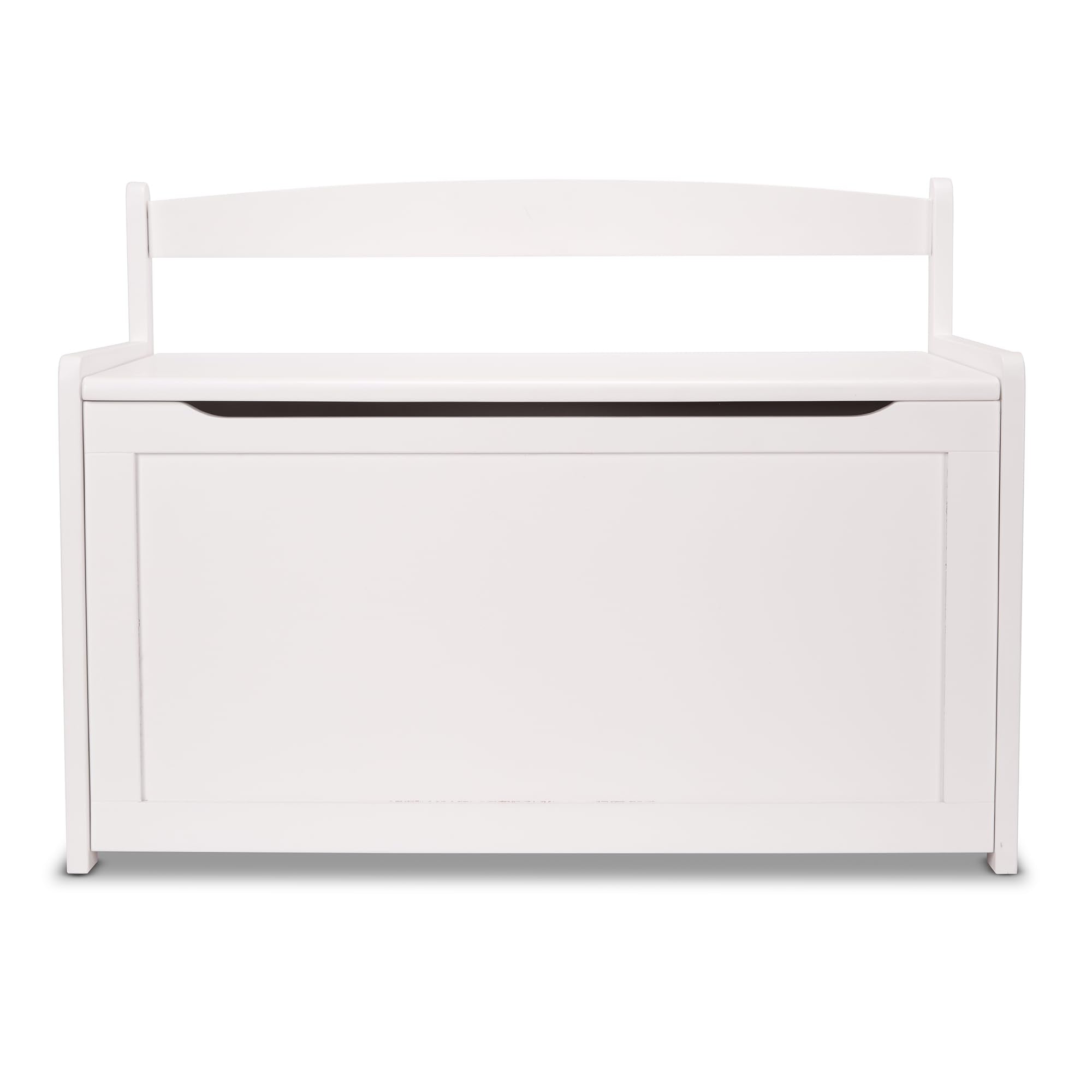 Wooden Toy Storage Chest with Safety-Hinged Lid
