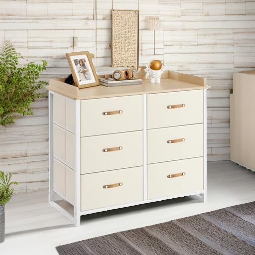 Kids Dresser with 6 Drawers Water-Resistant Storage Organizer