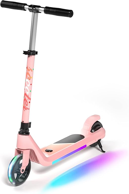 Electric Scooter for Kids Age of 6-9, Kick-Start Boost Scooter with Adjustable Speed