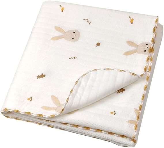 3 Layer Cotton Baby Blanket Warm Toddler Quilt Lightweight Baby
