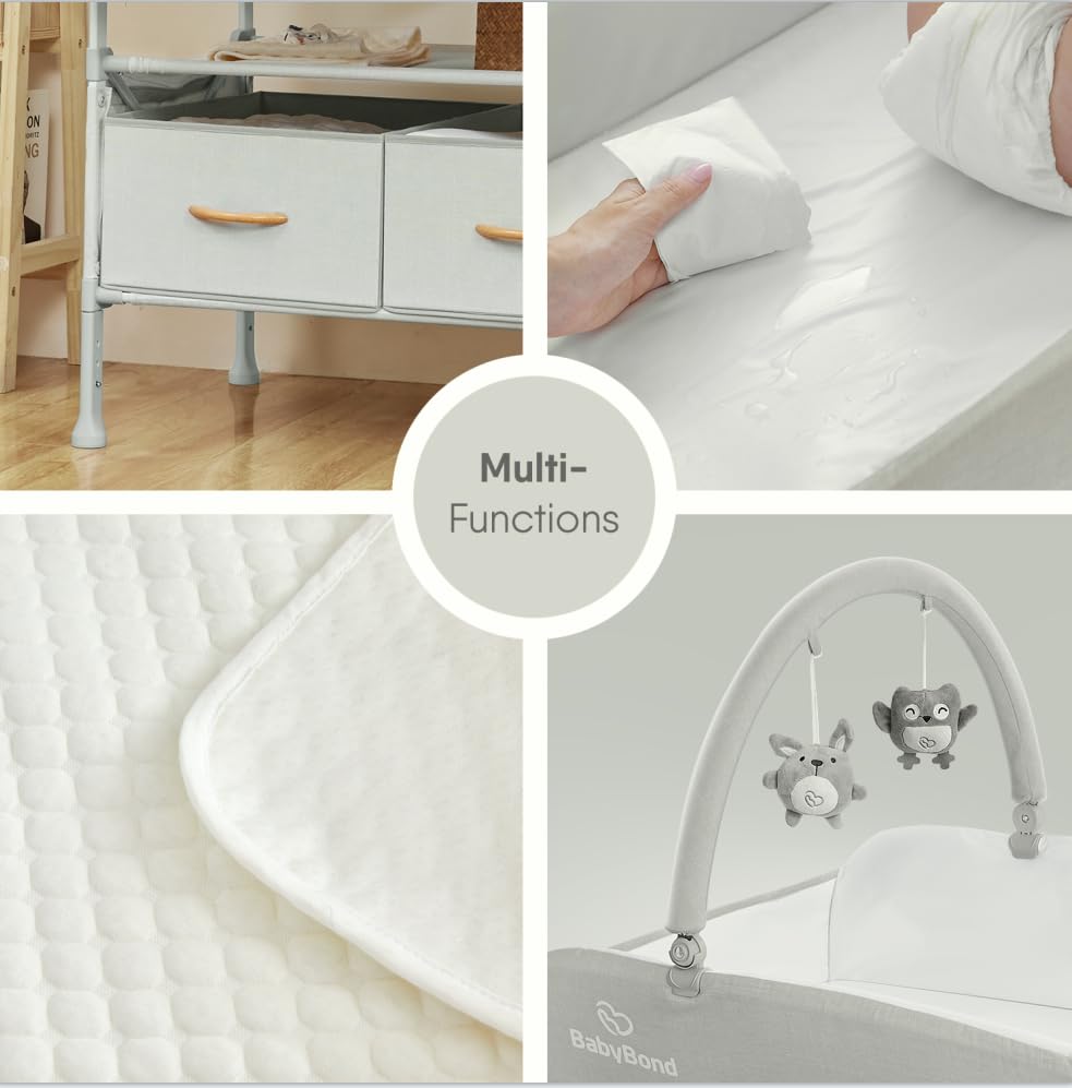 Portable Baby Changing Table with Storage Baskets