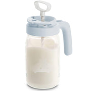 Glass Breastmilk Pitcher, Formula Mixing Pitcher with Mixing Handle Lid