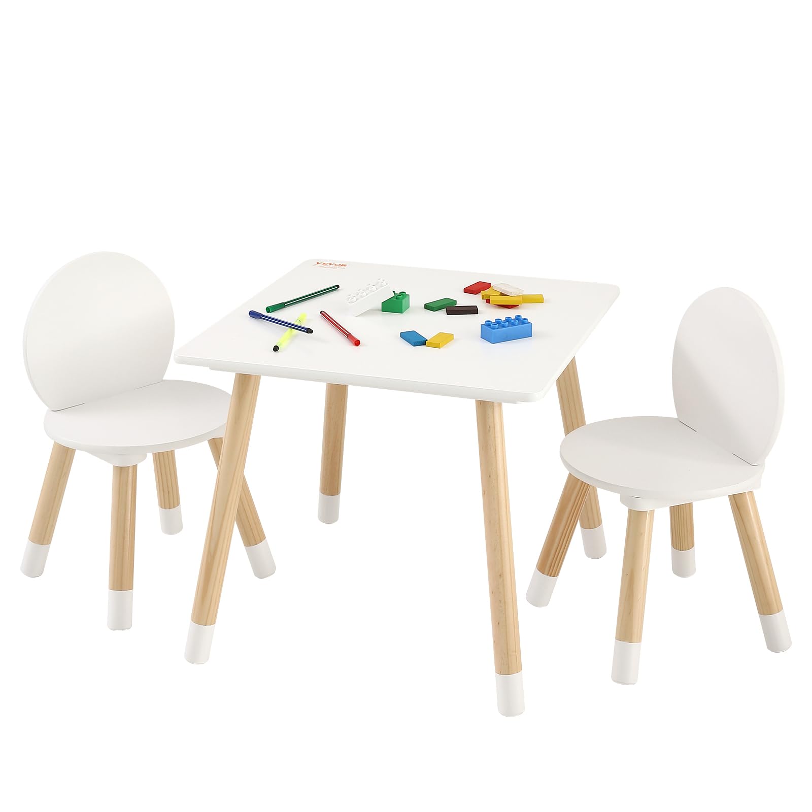 Kids Table and Chairs, Toddler Table and Chair Set, Children Wooden