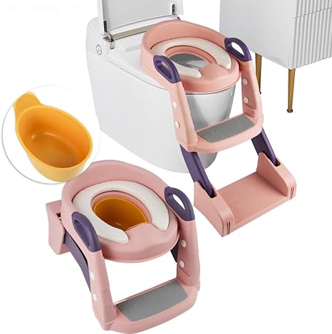 3 in 1 Toddler Potty Training Seat Chair with Ladder and Basin for Boys and Girls