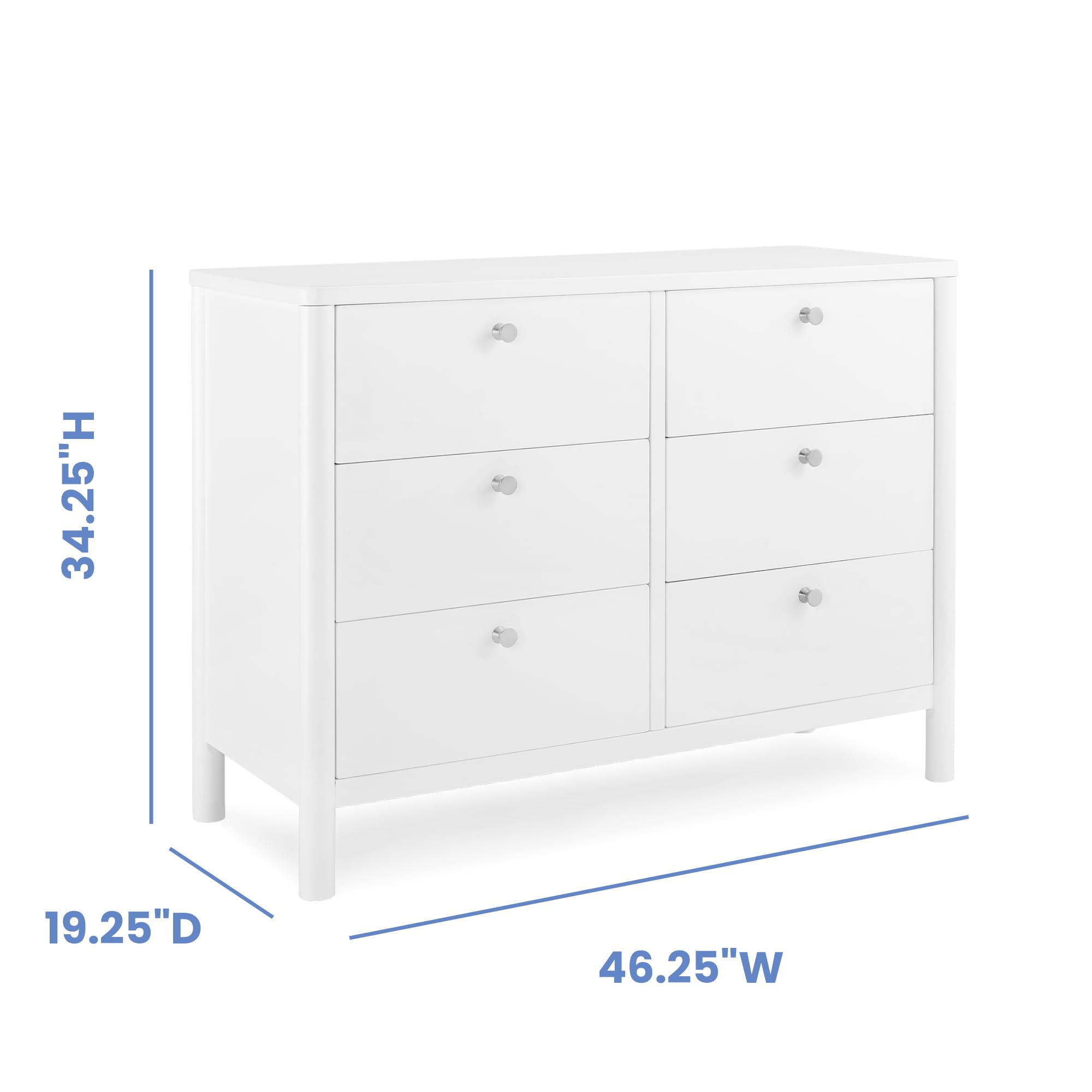 Brooks 6 Drawer Dresser with Interlocking Drawers