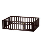 Full Floor Bed for Kids Solid Wood Montessori Bed Frame