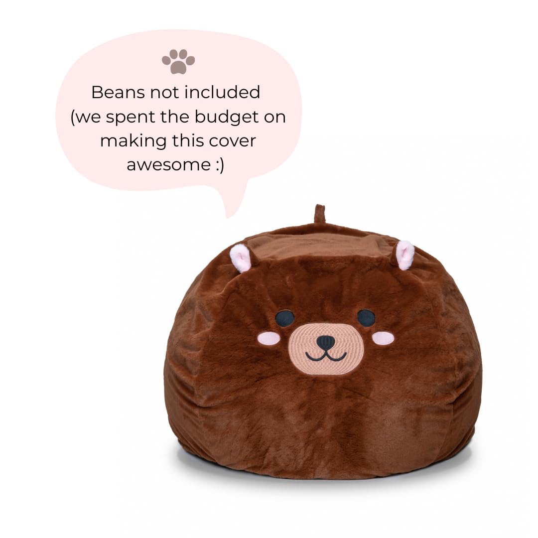 Faux Fur Bean Bag Chair Cover for Kids Teens Adults