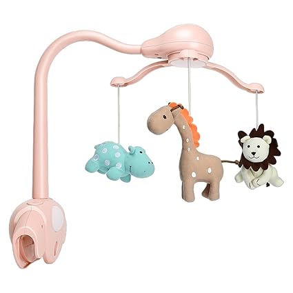 Baby Crib Mobile for Pack and Play,Bassinet Mobile with Music,Rotation