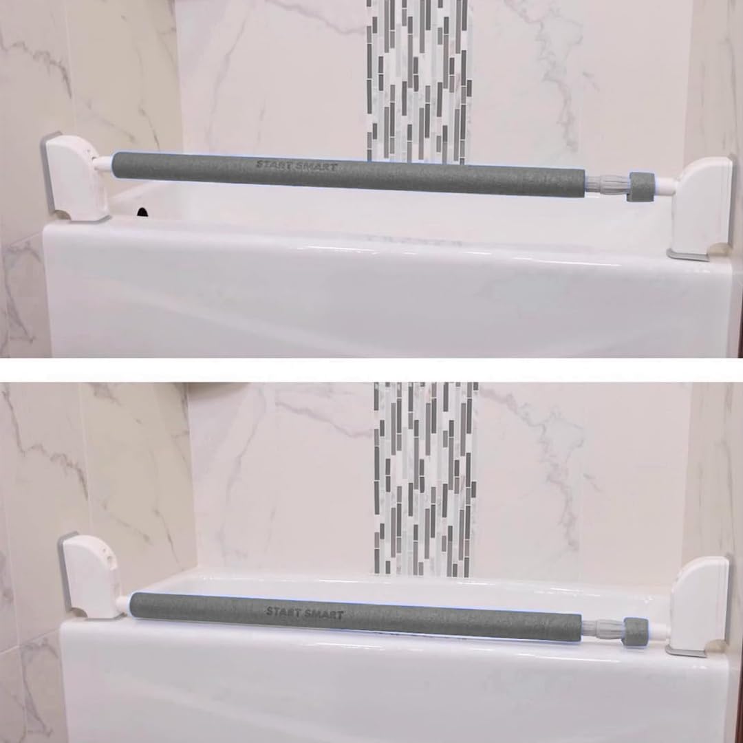 Bathtub Baby Gate Toddler Safety Bar - Non Slip Adjustable Height Bar for Baby Proofing