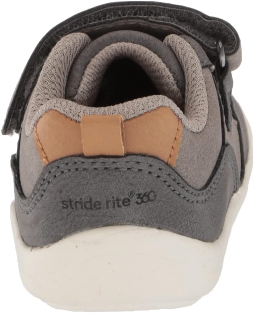 Stride Rite 360 Boys Nick Sneaker, Grey, 5 Toddler