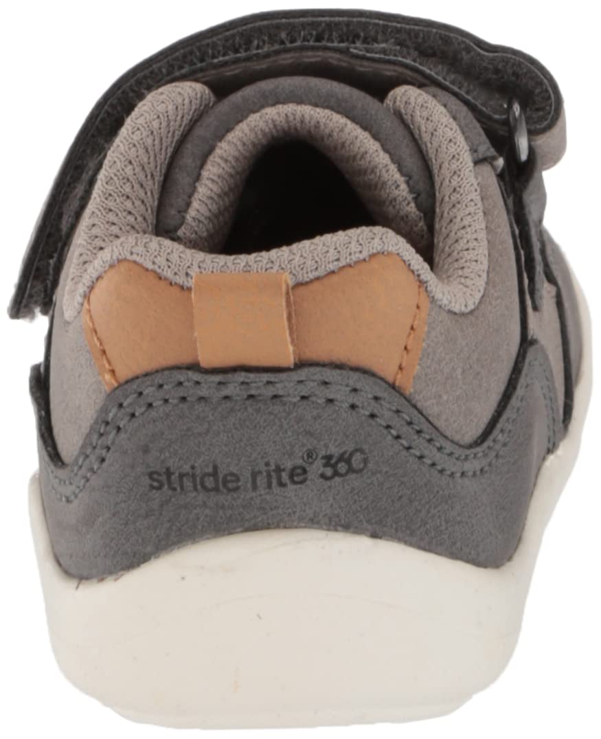 Stride Rite 360 Boys Nick Sneaker, Grey, 4 Toddler