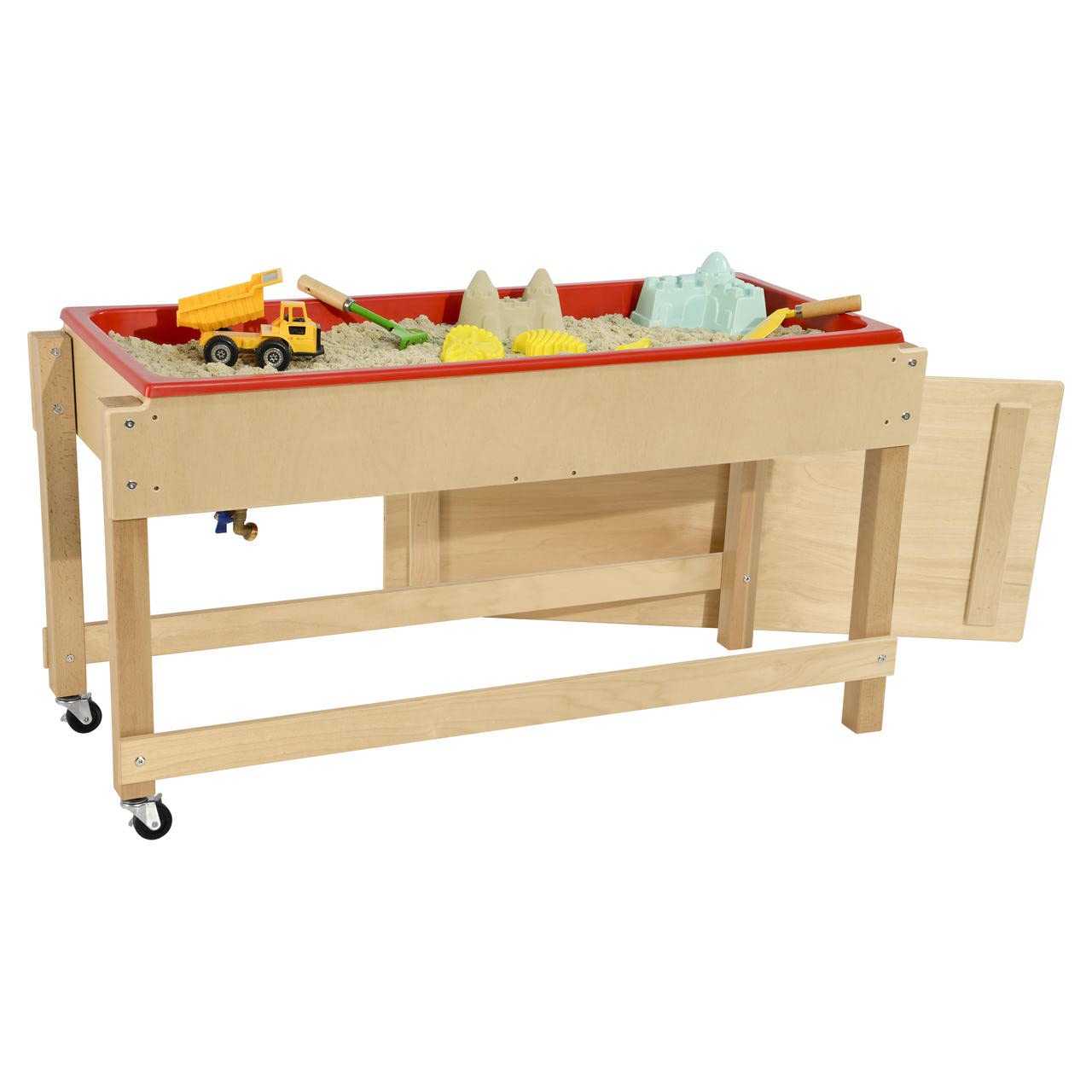 Sand and Water Sensory Play Table, Drainable Plastic Tub with Lid