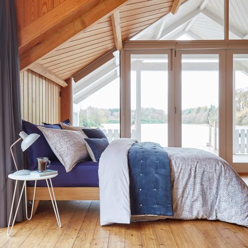Lincove Pure Cashmere-Merino Wool Blanket - Warm & Soft Throw Blanket - 74"x55" Comfortable and Cozy Throw Blankets for Couch, Sofa, or Chair - Lightweight and Classic Throws - Sapphire