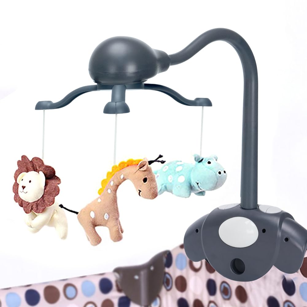 Baby Crib Mobile for Pack and Play,Bassinet Mobile with Music,Rotation
