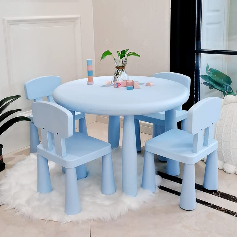 Kids Table and 2 Chairs Set, 5Piece Activity Childrens Table and Chair for Children