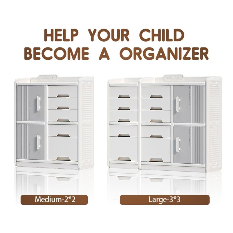 Kids Toy Storage Organizer with Drawers and Bins