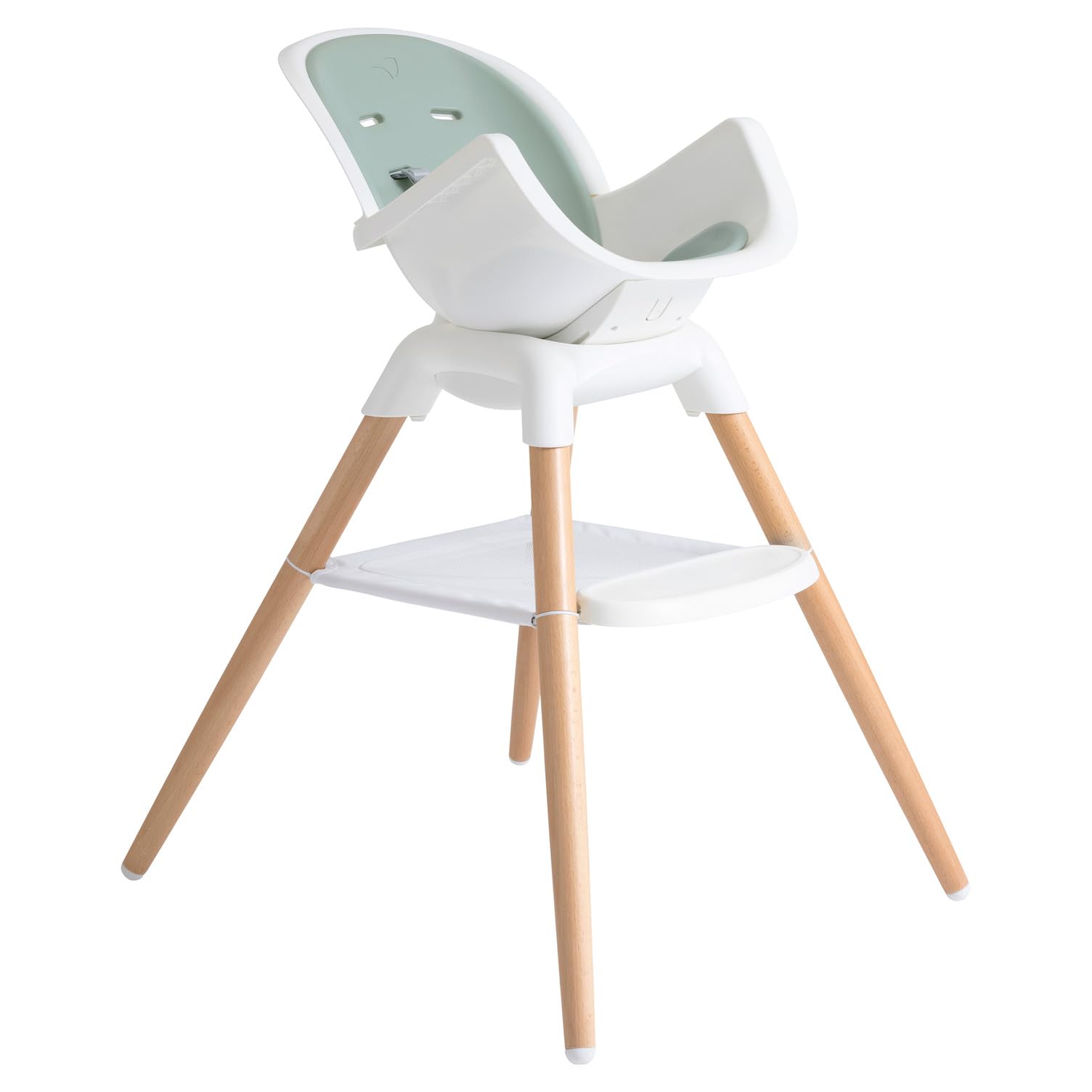 Multi-Mode Wooden Highchair - European Beech Wood Convertible Chair
