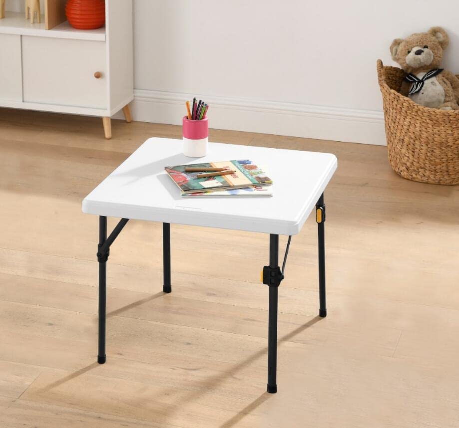 24inch Kids Square Folding Table, Light Weight, No Assembly, Toddler