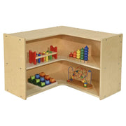 Bookshelf with Storage Compartment, 2 Corner Display Shelves